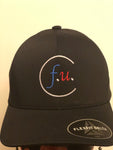Black fitted f.u. hat red white and blue small/medium and large/xl