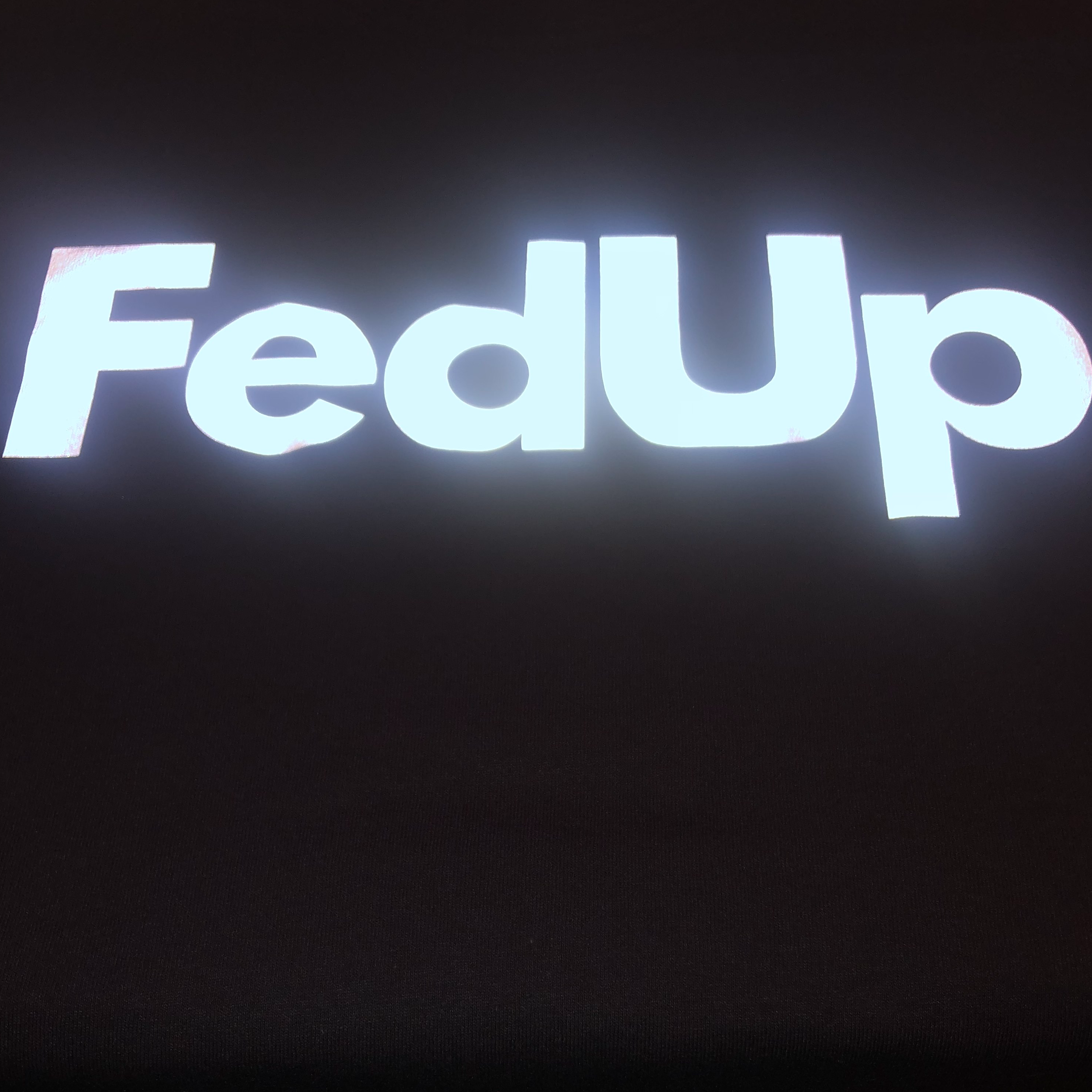Navy Blue reflective FedUp t shirt
