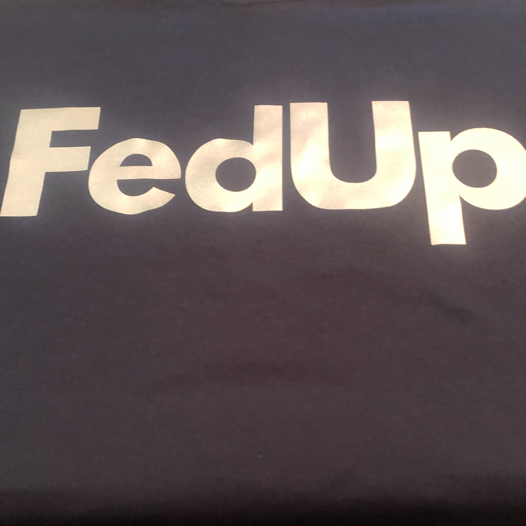 Navy Blue reflective FedUp t shirt